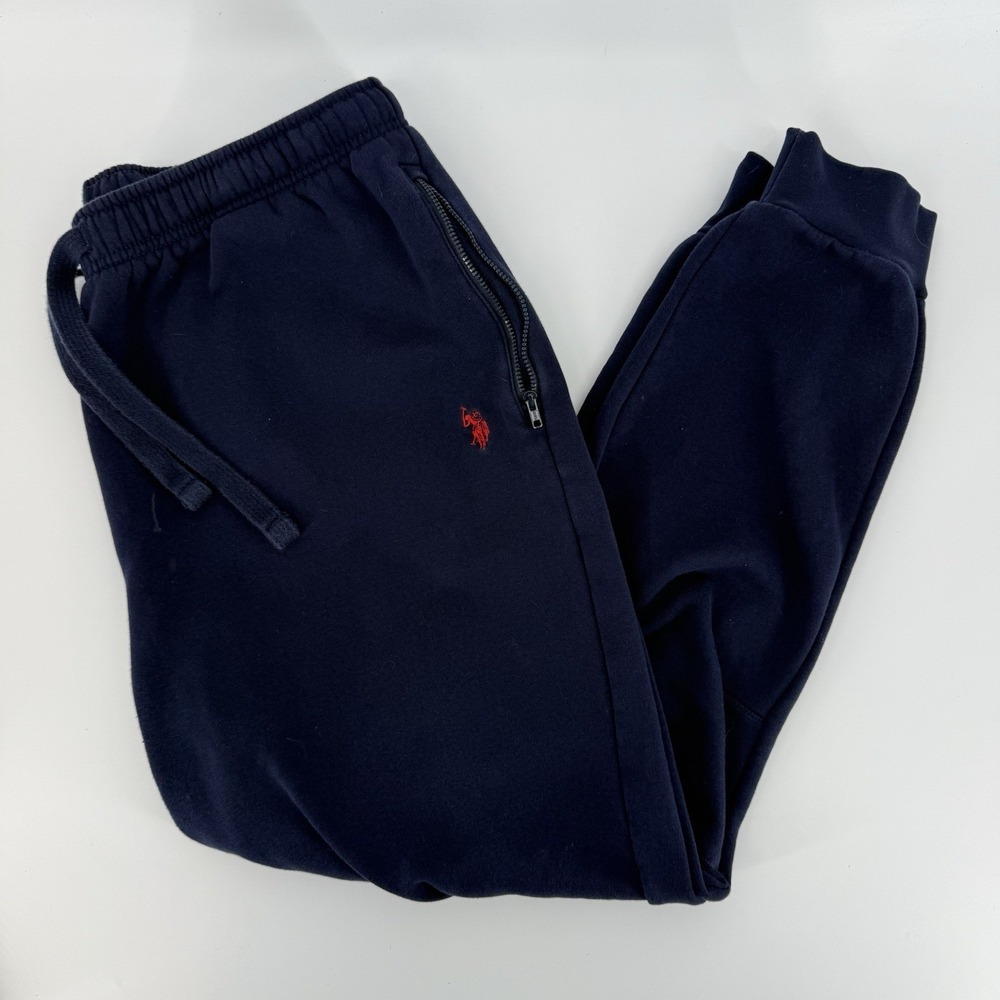 U.S. Polo Assn. Luxury Feel Men's Blue‎ Navy Fleece Joggers Size XL Sweat Pants